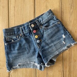 Old Navy Girls size 8 Blue Denim Shorts with Colorful Buttons
